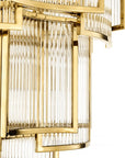 Lustre doré en verre Jet Set