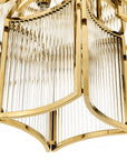 Lustre doré en verre Jet Set