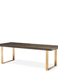 Table de salle à manger en chêne brun Melchior S