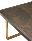 Table de salle à manger en chêne brun Melchior S