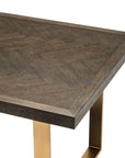 Table de salle à manger en chêne brun Melchior S