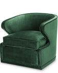Fauteuil pivotant vert Dorset