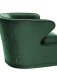 Fauteuil pivotant vert Dorset