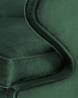 Fauteuil pivotant vert Dorset