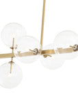 Lustre en verre doré Largo
