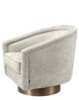 Fauteuil pivotant Catene velours beige