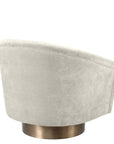 Fauteuil pivotant Catene velours beige