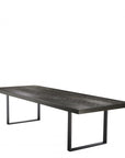 Table de salle à manger en chêne finition bronze Melchior L