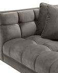 Canapé matelassé Sienna en velours gris