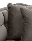 Canapé matelassé Sienna en velours gris