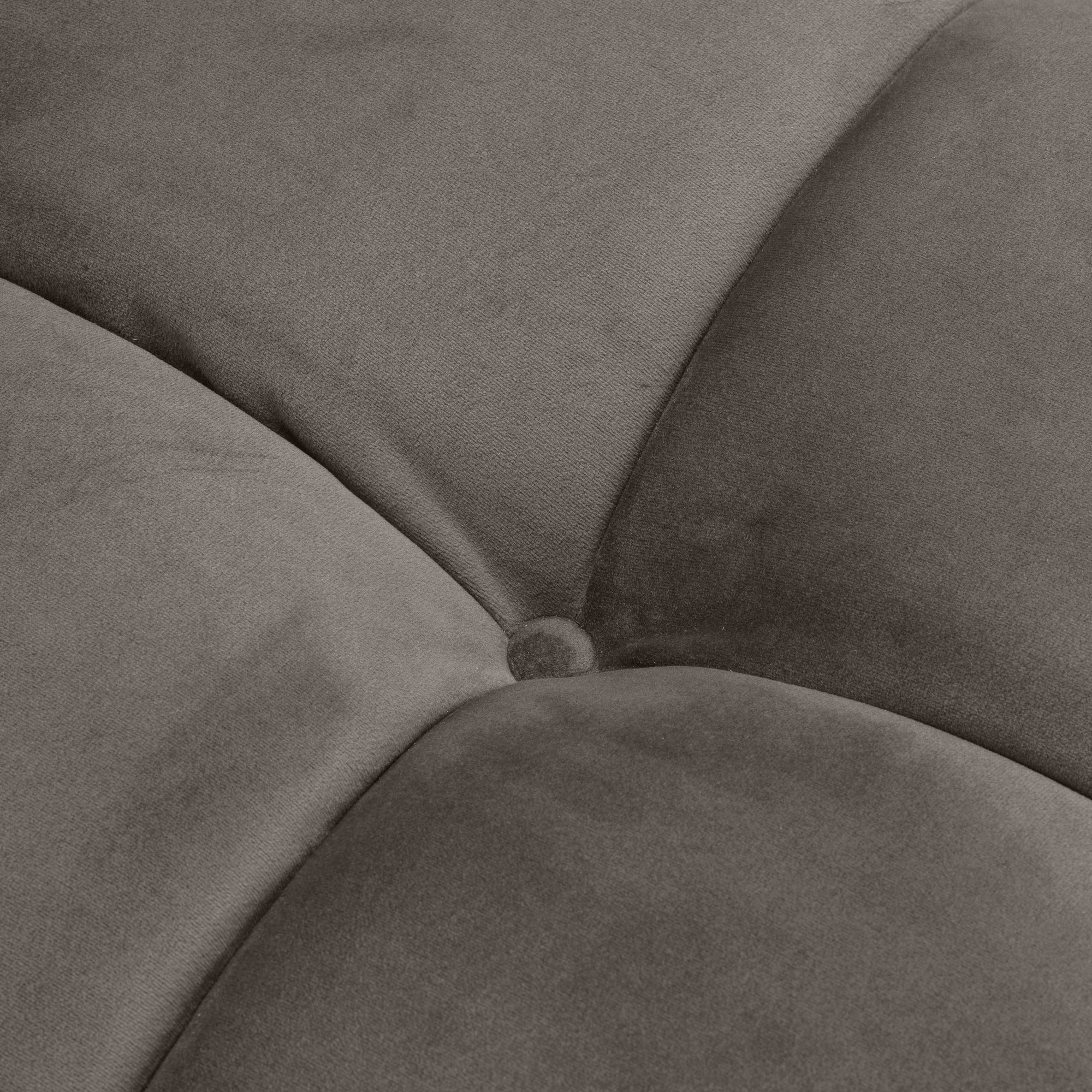 Canapé matelassé Sienna en velours gris