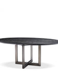 Table de salle à manger ovale en bois fumé Melchior