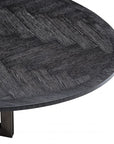 Table de salle à manger ovale en bois fumé Melchior