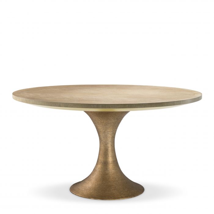 Table de salle à manger ronde en chêne Melchior