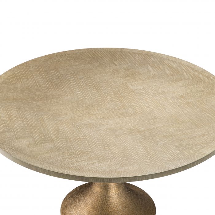 Table de salle à manger ronde en chêne Melchior