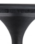 Table de salle à manger ronde en bois fumé noir Melchior