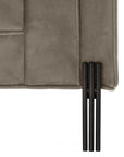 Fauteuil Sienna matelassé beige en velours