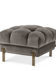 Tabouret Sienna en velours gris
