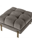 Tabouret Sienna en velours gris