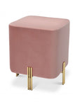 Tabouret en velours rose Burnett