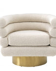 Fauteuil pivotant Maguire blanc crème