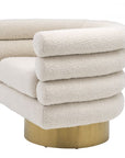 Fauteuil pivotant Maguire blanc crème