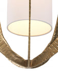 Lustre lanterne dorée en laiton Luciano