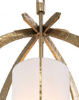 Lustre lanterne dorée en laiton Luciano