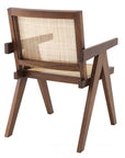 Chaise de salle à manger marron en rotin Aristide