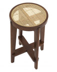 Tabouret de bar marron en rotin S Dareau