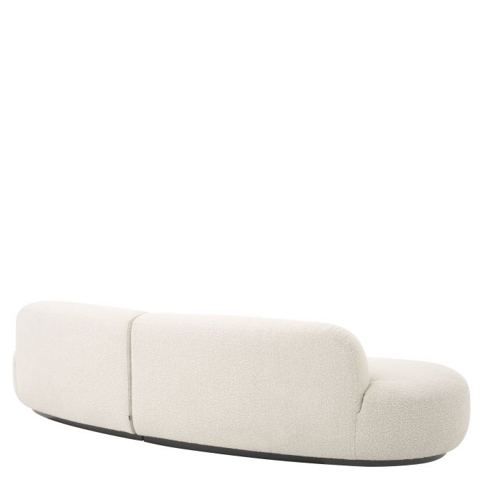 Canapé 4 places arrondi bouclé crème Bjorn S