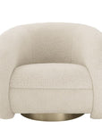 Fauteuil pivotant blanc crème Cristo