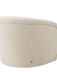 Fauteuil pivotant blanc crème Cristo