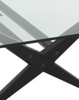 Table basse noire en verre Maynor
