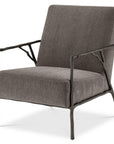 Fauteuil d'appoint gris marron Antico