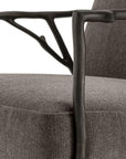 Fauteuil d'appoint gris marron Antico