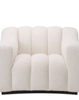 Fauteuil bouclé crème Kelly