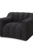Fauteuil bouclé noir Kelly