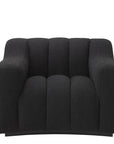 Fauteuil bouclé noir Kelly