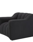 Fauteuil bouclé noir Kelly