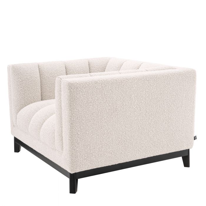 Fauteuil Ditmar bouclé crème