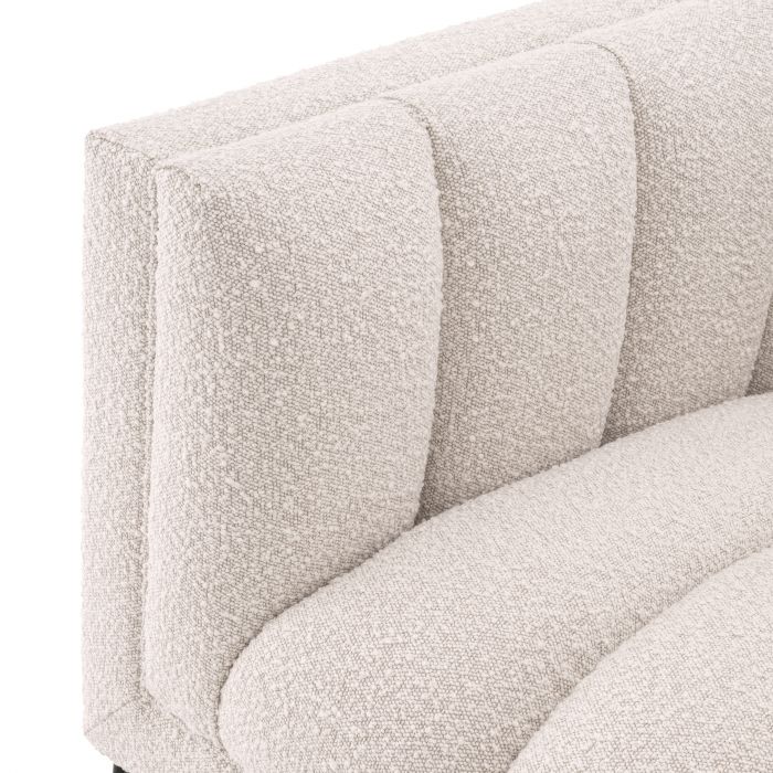 Fauteuil Ditmar bouclé crème