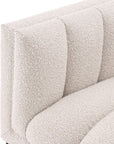 Fauteuil Ditmar bouclé crème
