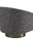 Fauteuil pivotant Catene en tissu Cambon noir