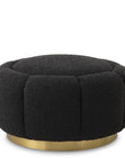 Pouf bouclé noir Inger