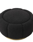 Pouf bouclé noir Inger