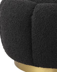 Pouf bouclé noir Inger