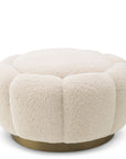 Pouf molletonné crème