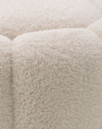 Pouf molletonné crème