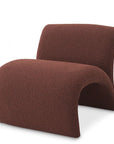 Fauteuil Vignola bouclé Rouge